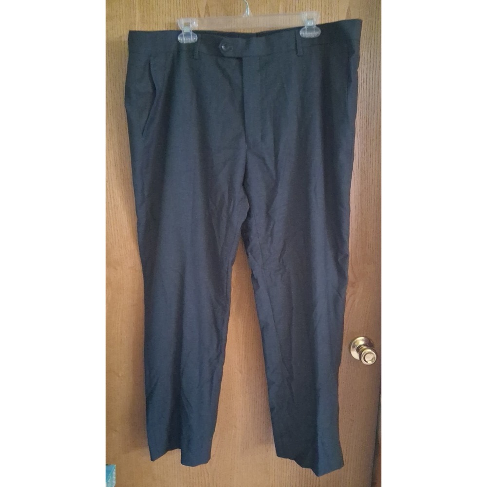 Bocaccio Uomo Pants Men's 42"x 27" Black Dress Slacks Straight Stretch Business